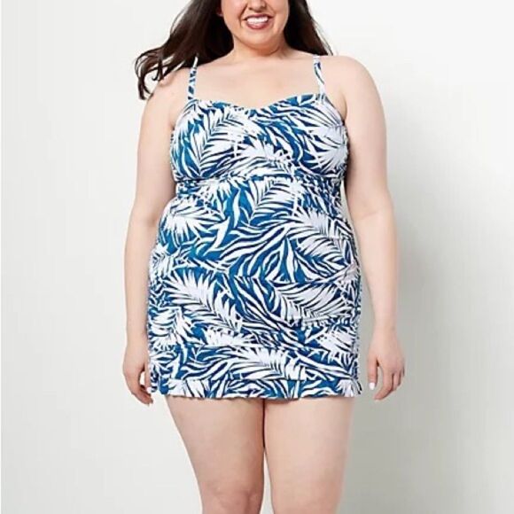 Kim Gravel x Swimsuits For All Skirted 1-Piece Suit - Picture 1 of 7